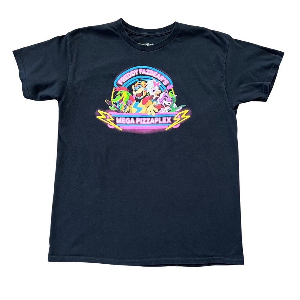 Five Nights at Freddy's Adult T-Shirt -Freddy Fazbear's Mega Pizzaplex Size L